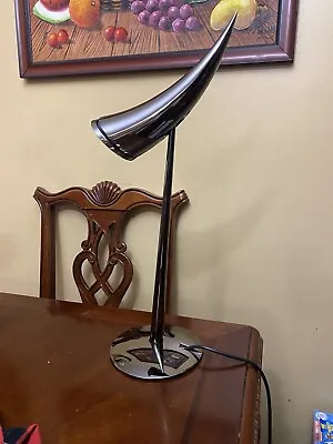 $700 • Buy EUC Early Flos Ara Table Lamp Chrome Polished By Philippe Starck 1988