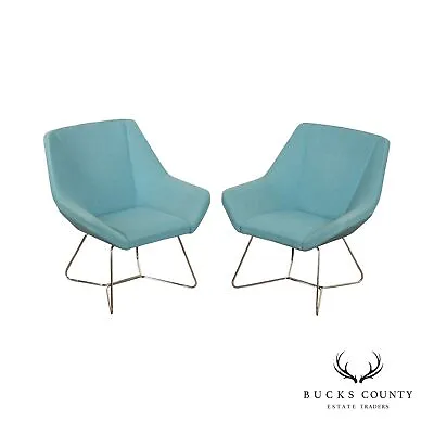 Keilhauer Mid Century Modern Style Pair Of 'Cahoots' Lounge Chairs • $1095