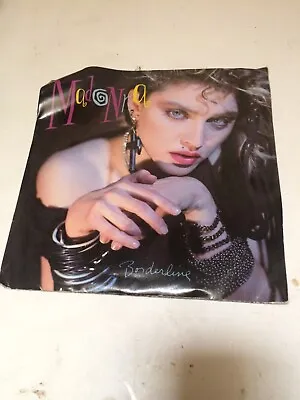 Rare Vintage Madonna PROMO Borderline 45 Vinyl Record & Double Sided Poster • $19.99