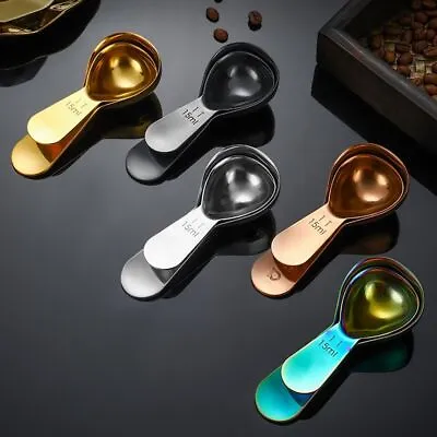 Coffee Scoop Stainless Steel Tablespoon Measuring Teaspoon Kitchen Spoon 15/30ml • £5.95