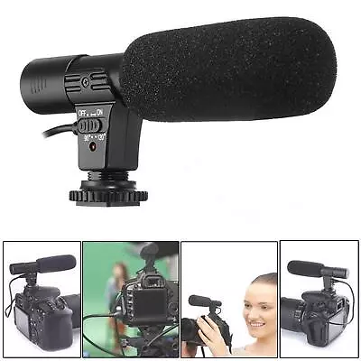 3.5mm DV Stereo Microphone Mic For Nikon D7000 D300s D5100 D5300 D3300 D3200 D • $26.28