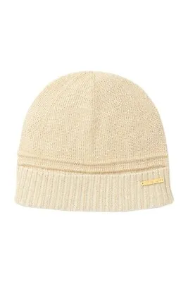 Michael Kors Metallic Glitter Knit Beanie Hat  Cream Gold New • $17.59