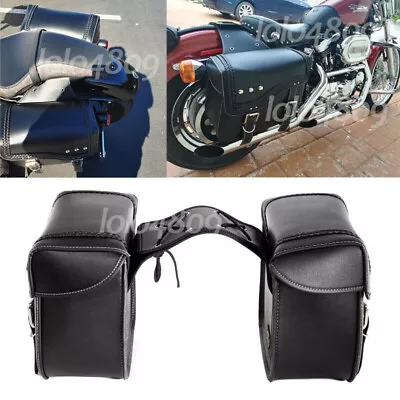 Motorcycle Black Side Saddle Bags For Honda Shadow Rebel 250 500 750 1100 VTX VT • $112.13