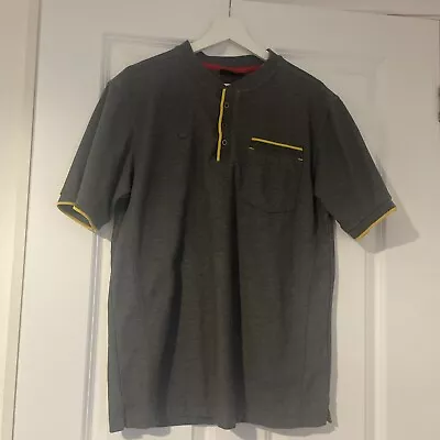 McDonalds Mens M Medium Grey/yellow Crew Uniform Polo Shirt T-Shirt • £9.99