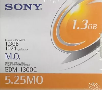 Sony Magneto Optical Disk 1.3GB 1024 Byte/Sector (5.25 ) EDM-1300C • $15.99