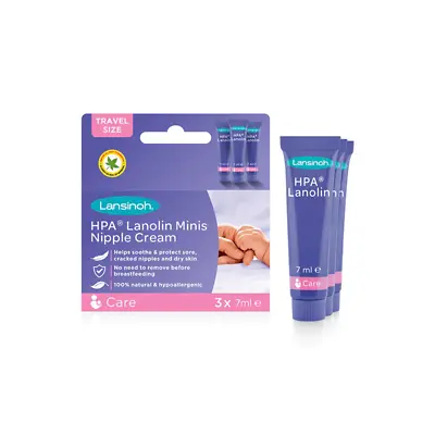 Lansinoh HPA Lanolin Minis Nipple Cream 7ml 3Pk • £12.49