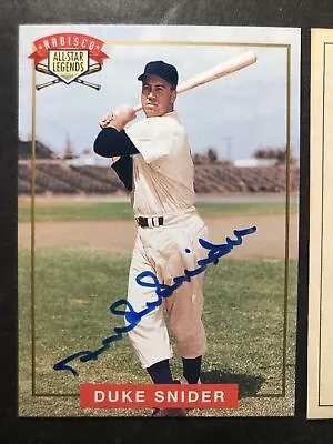 Duke Snider 1994 Nabisco ALL STAR LEGENDS AUTOGRAPH AUTO SP DODGERS ON CARD • $17.50