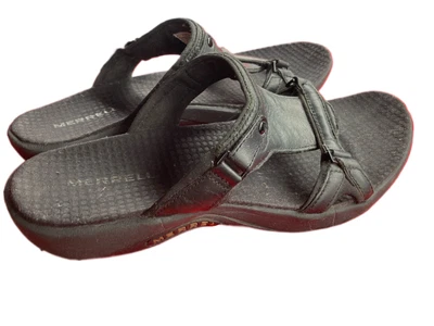 $14.36 • Buy Merrell Womens Black Sandals Size 9 Glade Black Comfort Leather Upper