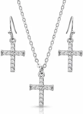 Montana Silversmiths Unwavering Cross Jewelry Set • $70