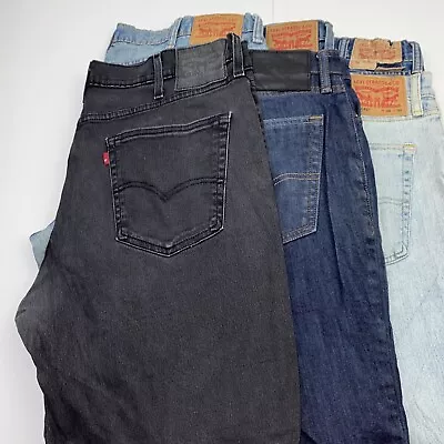 Lot Of 6 Levi's 541 Athletic Taper Fit Blue/Gray Jeans Men's Size 38x30 • $71.99