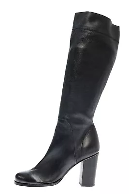 Womens MAX STUDIO Black Leather Knee High Tall Boots Shoes Size 9.5 NEW! $380 • $140.25