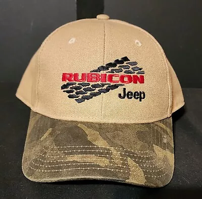 Rubicon Jeep Embroidered Hat Tan And Camo Snapback • $30