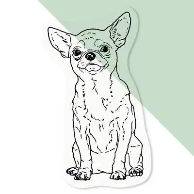 £4.99 • Buy 'Sitting Chihuahua' Clear Decal Stickers (DC029220)