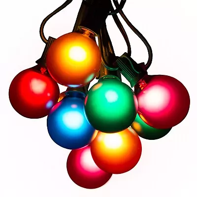 G50 Assorted Color Outdoor Patio String Lights Green Wire Party Christmas • $109.95