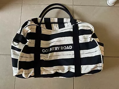 Country Road Striped Canvas Tote Bag • $20