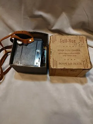 $21 • Buy Spartus Full-Vue Brownie Box Camera Original Box Leather Strap  Instructions 