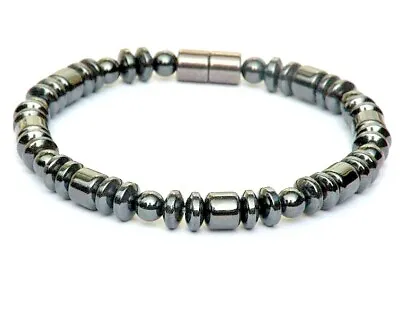 100% Magnetic Hematite BRACELET ANKLET NECKLACE BLACK 1 Row Therapy Mens Womens • $34.99