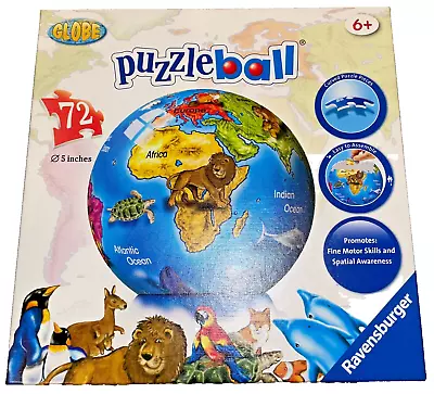 Ravensburger 72 Piece Puzzleball World Globe Ages 6+ (COMPLETE COUNTED) • $7.50