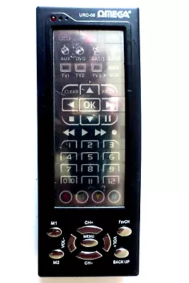 £9.99 • Buy OMEGA UNIVERSAL TOUCH SCREEN TVX3/VCR/SATx2/DVD/AUX REMOTE CONTROL URC-08