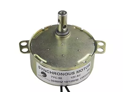 TYC-50 Synchronous Gear Motor 12V AC 10-12RPM CW/CCW 4W Turntable Small Elect... • $21.70