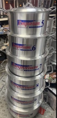 £200 • Buy 6 Pieces High Fineshing Aluminium Catering Cooking Sizes Cooking Pot Set