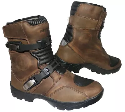 $199 • Buy MTECH Adventure Motorbike Low Boots Motorcycle Water Proof Touring Boots Brown