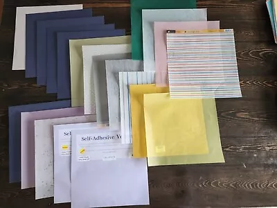 Paper Company + Mixed Brands Large Lot Paper Letters Vellum 12x12 NEW Scrapbook • $8