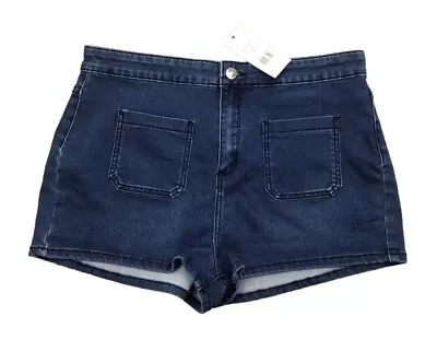 Supre Shorts Sz 16  Classic Blue Stretch Vintage Style NWT CZ • $12.23