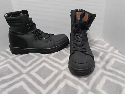 Levi’s Men's Vintage Hightop Sneakers (US 9) Canvas Boots Black Good Condition • $28.75