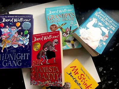 5 X David Walliams  Bundle Stink Ratburger Gangsta Granny Children Books • £6.90