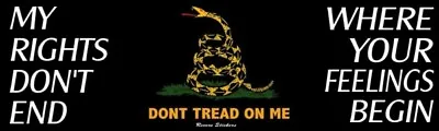 $4.95 • Buy Don’t Tread On Me Bumper Sticker 2nd Amendment Pro Gun Libertarian Decal