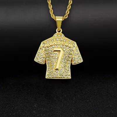 Men Necklace Pendant Diamond-studded Sport Hip-hop Titanium Steel Gift • $9.90