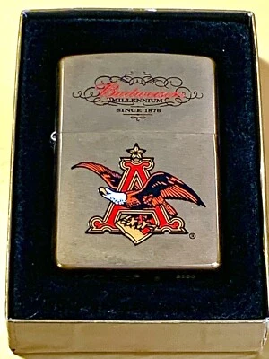$65 • Buy Zippo 2000 Budweiser Millennium Limited Edition Unused In Box