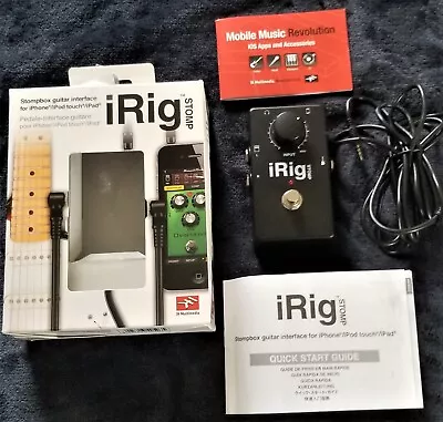 IRig Stomp By IK Multimedia – Guitar Stompbox Interface For IPhone/iPad/iPod • $70