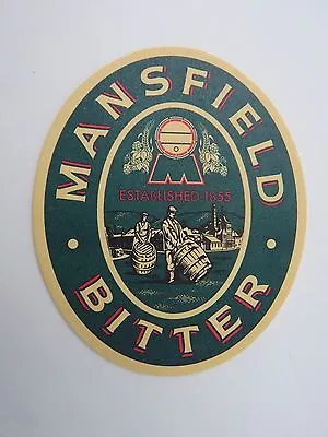 Beer Coaster ~  BANKS Brewery Mansfield Bitter ~ Wolverhampton ENGLAND; Barrels • £4.84