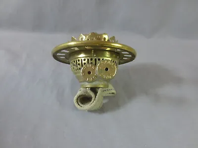  Antique English Made Duplex Brass Screw Fit Oil Lamp Burner • £65