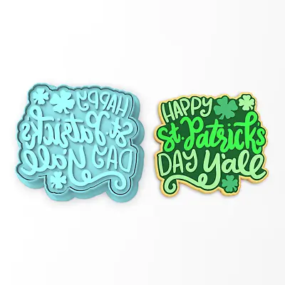 £22.01 • Buy Happy St. Patrick's Day Y'all Cookie Cutter & Stamp | Irish St. Patty's Shamrock