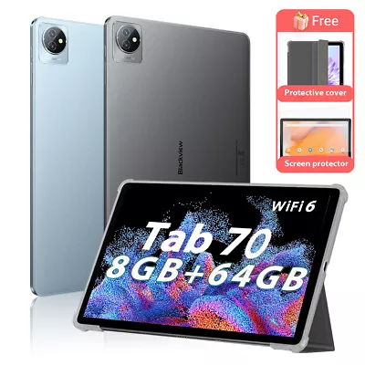 Blackview Android 13 Tab 70 WiFi Tablets 6580mAh 10.1 Inch 8GB+64GB/SD 1TB • $143.99