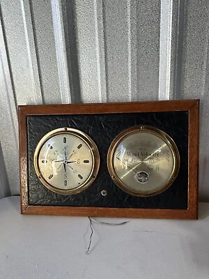 Cape Cod Wind And Weather Indicators + Wind Velocity MPH Mounted Framed Wooden • $194.99