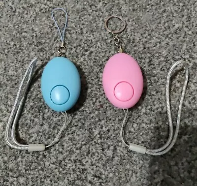 Mini Personal Panic Rape Attack Safety Security Alarm Keyring Strap Blue / Pink • £3.99