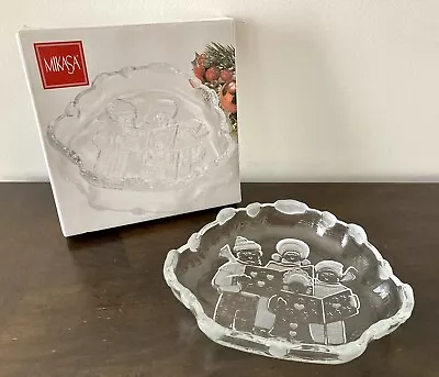 Vintage Mikasa QQ987210 Carolers Clear Frosted Sweet Dish • $5.97