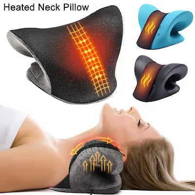 Cloud Shape Cervical Pain Relief Neck Stretcher Neck Traction Pillow Heated • £21.57