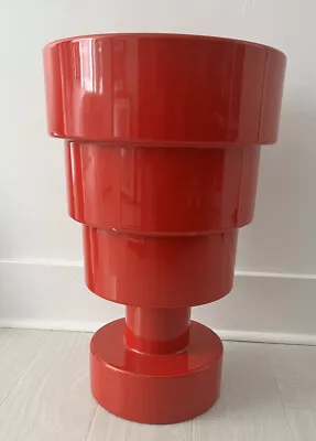 ETTORE SOTTSASS Kartell Sculptural Red Calice Vase Memphis Milano • $375