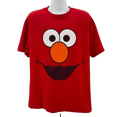 Vintage Sesame Street Alstyle Elmo Big Face Red T-Shirt Mens XL 2002 Y2K • $17.70