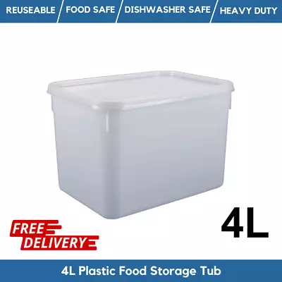 4 Litre Rectangular Food Storage Container / Ice Cream Tub Containers & Lids • £94.99