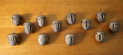 12 Metallic Bronze Acorn Bell Ornaments Set Halloween Fall Christmas Home Decor • $12.95