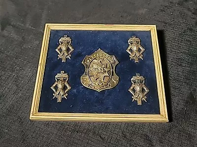 Knights Templar Pittsburgh PA Shield CSF Belt Buckle Emblem Wall Plaque Vintage • $69.99