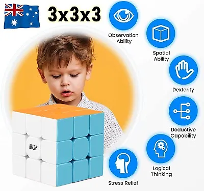 Magic Cube 3x3x3 Magic Rubiks Puzzle Rubics Rubix Toy Smooth Fast Speed Kid Gift • $9.99