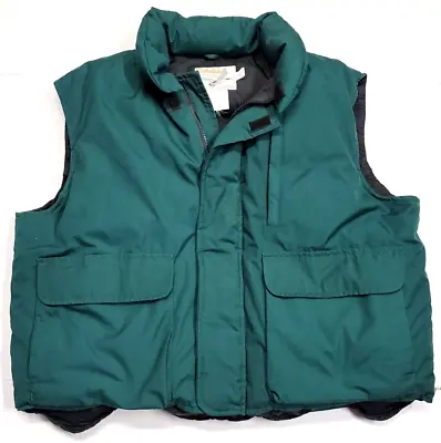 VTG Cabela's Premier Northern Goose Down Green Full-Zip Puffer Vest Men's 2XL • $32