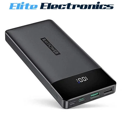 $59.85 • Buy RAVPower RP-PB231 15000mAh 18W Power Bank 4-Port PD QC 3.0 Portable Charger